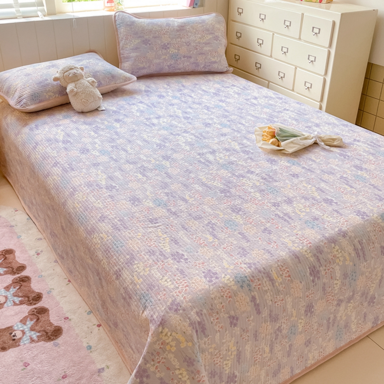 91家纺网 家纺一手货源 找家纺 老帅的工厂店 2025新款A类云感懒人冬季一体被被子被芯床盖系列-单床盖 晚香