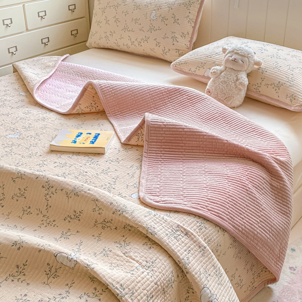 91家纺网 家纺一手货源 找家纺 老帅的工厂店 2025新款A类云感懒人冬季一体被被子被芯床盖系列-单床盖 米兔儿