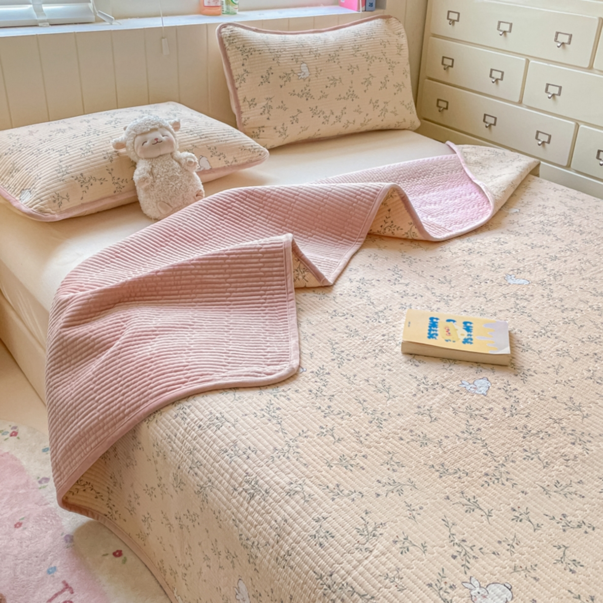 91家纺网 家纺一手货源 找家纺 老帅的工厂店 2025新款A类云感懒人冬季一体被被子被芯床盖系列-单床盖 米兔儿