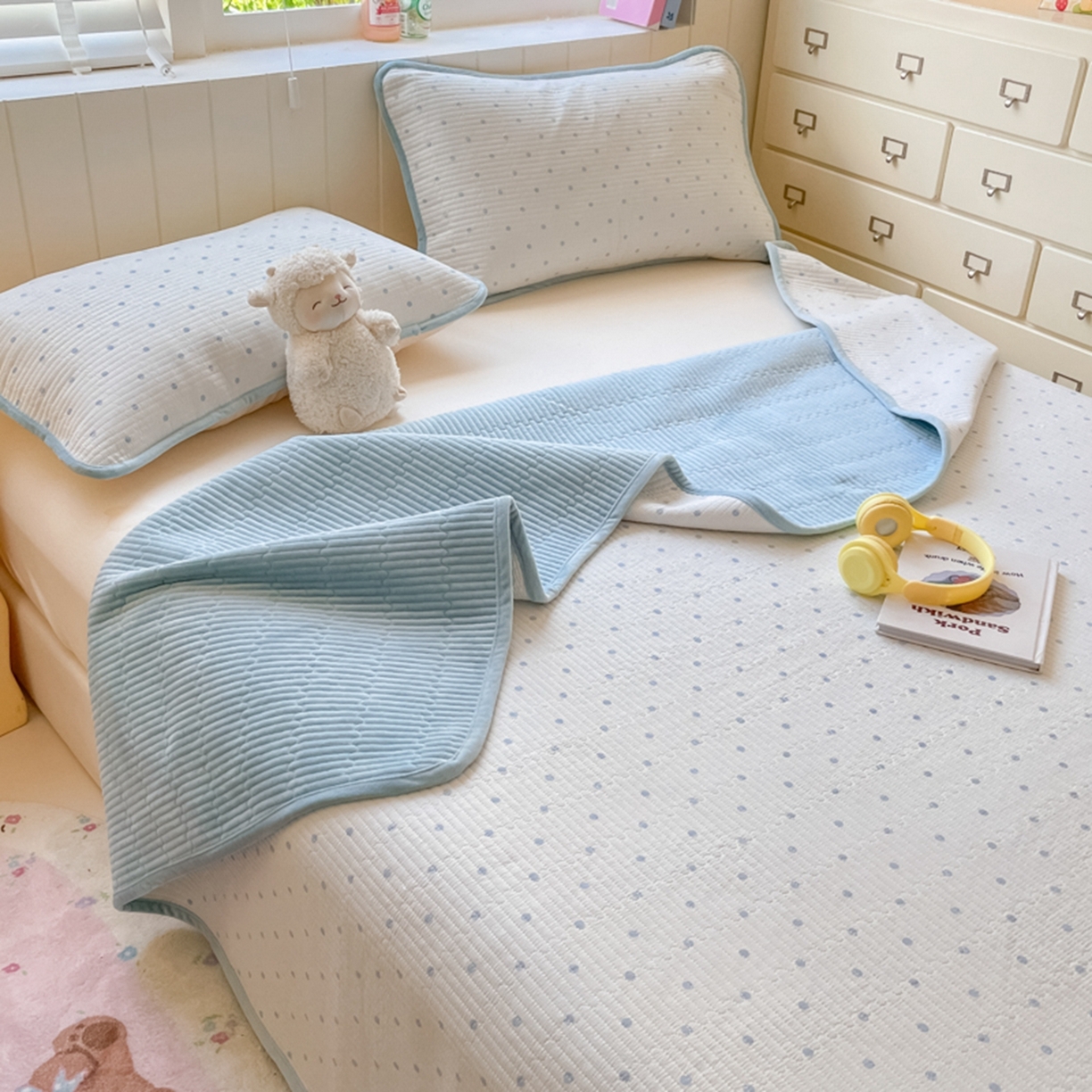 91家纺网 家纺一手货源 找家纺 老帅的工厂店 2025新款A类云感懒人冬季一体被被子被芯床盖系列-单床盖 海盐波波