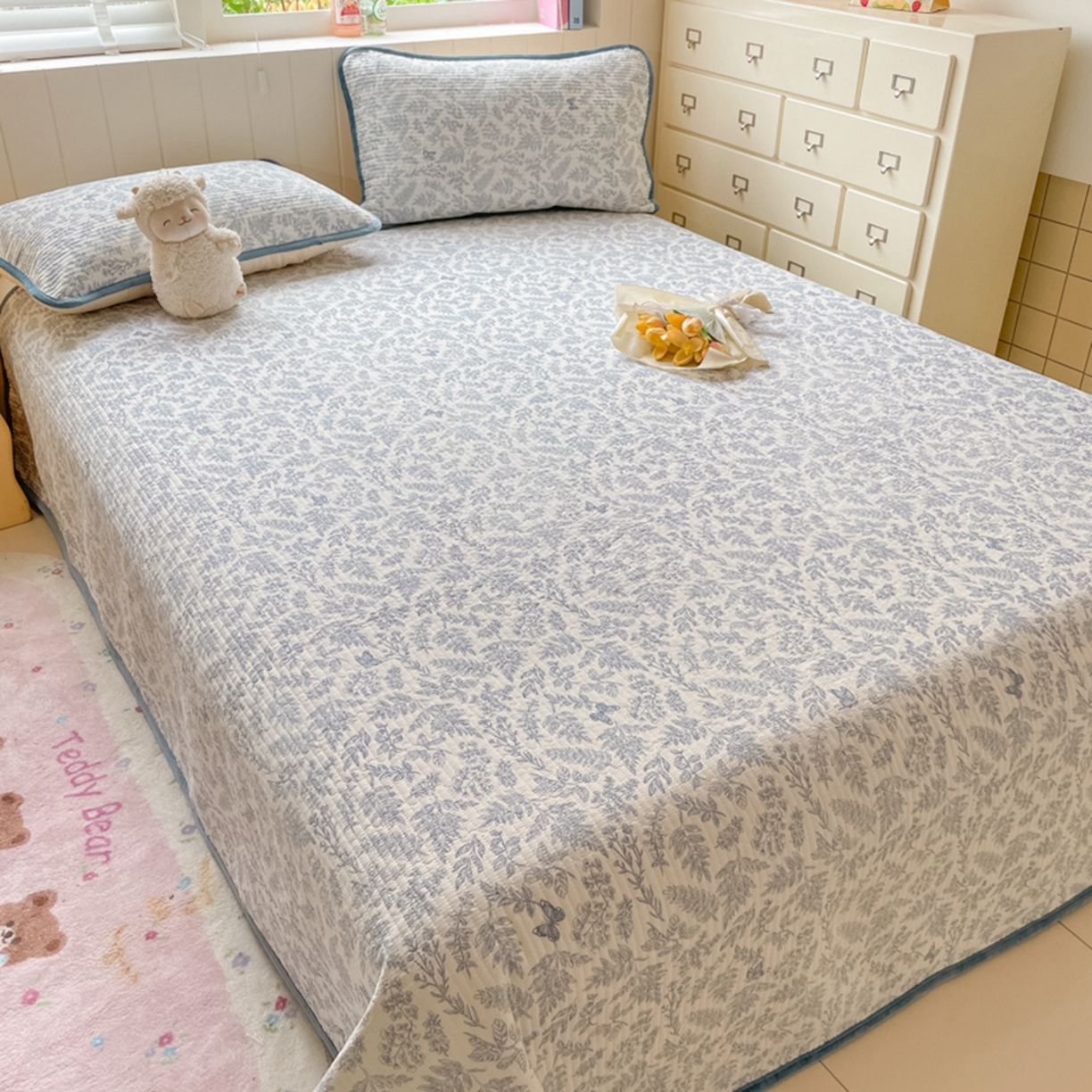 91家纺网 家纺一手货源 找家纺 老帅的工厂店 2025新款A类云感懒人冬季一体被被子被芯床盖系列-单床盖 芳草