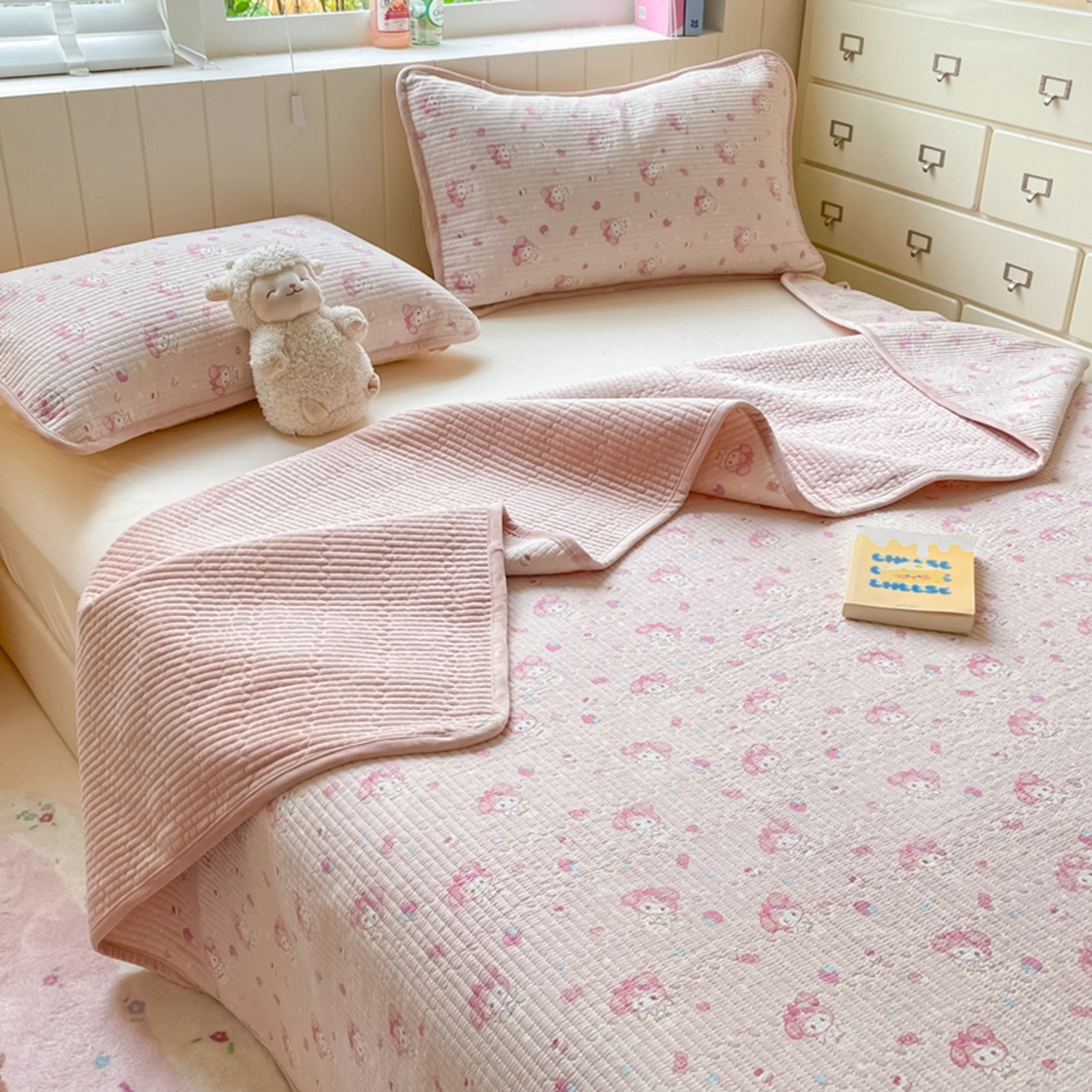 91家纺网 家纺一手货源 找家纺 老帅的工厂店 2025新款A类云感懒人冬季一体被被子被芯床盖系列-单床盖 小美