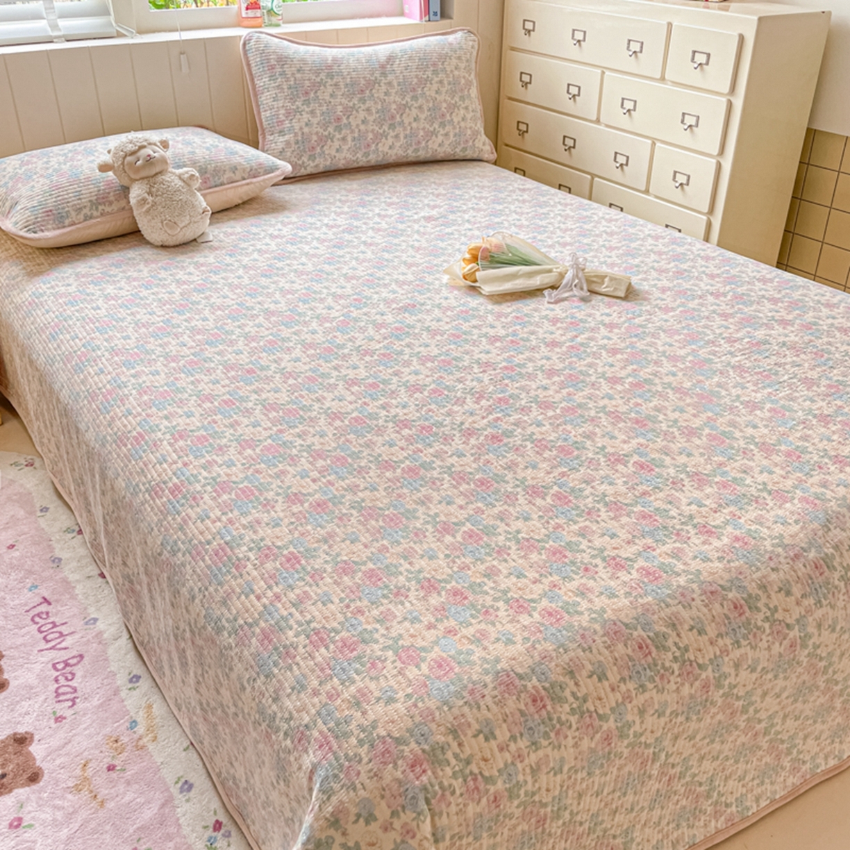 91家纺网 家纺一手货源 找家纺 老帅的工厂店 2025新款A类云感懒人冬季一体被被子被芯床盖系列-单床盖 花蔓