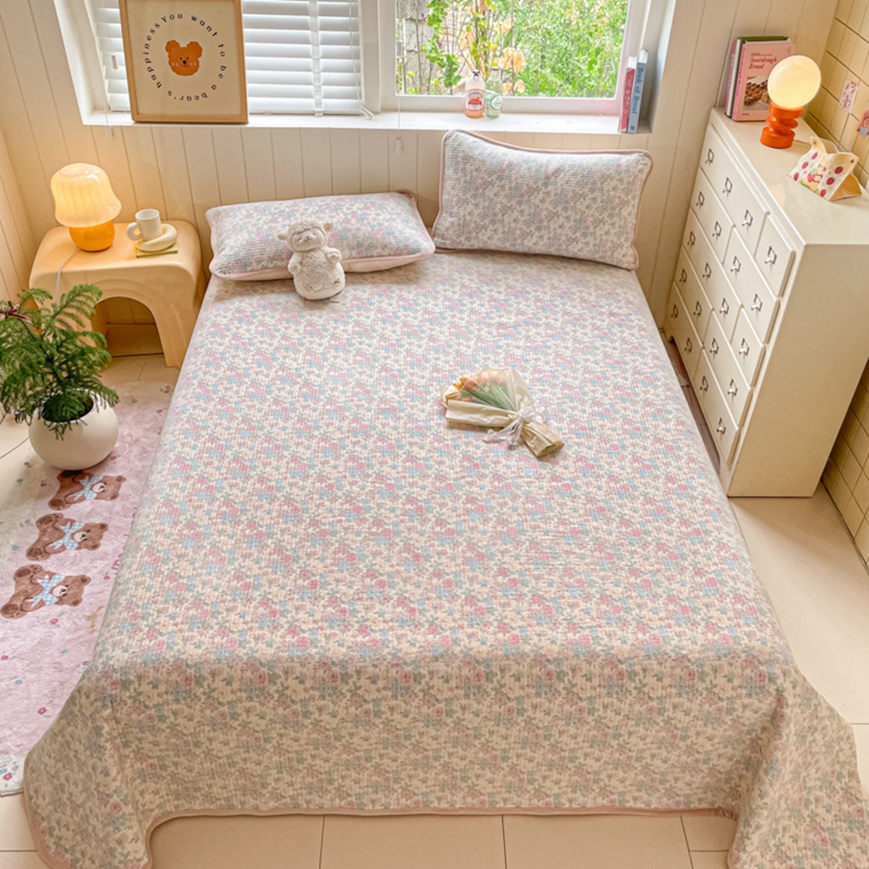 91家纺网 家纺一手货源 找家纺 老帅的工厂店 2025新款A类云感懒人冬季一体被被子被芯床盖系列-单床盖 花蔓