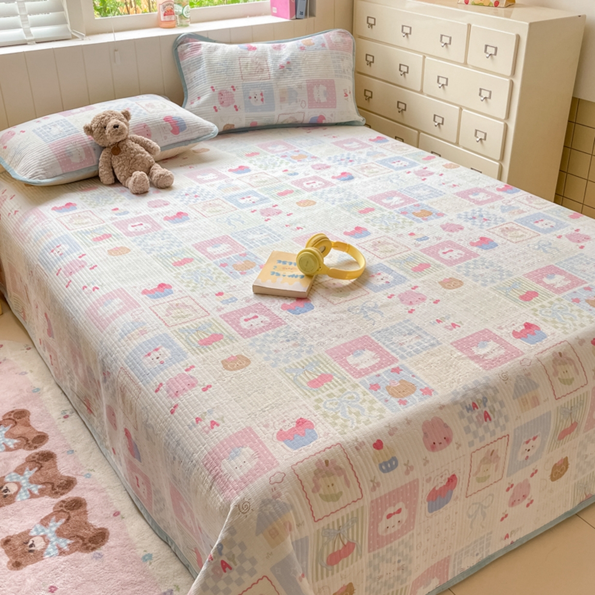 91家纺网 家纺一手货源 找家纺 老帅的工厂店 2025新款A类云感懒人冬季一体被被子被芯床盖系列-单床盖 秘境花园