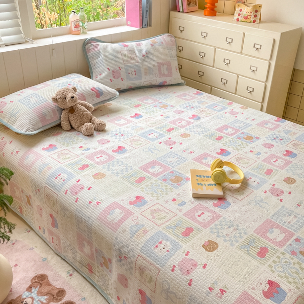 91家纺网 家纺一手货源 找家纺 老帅的工厂店 2025新款A类云感懒人冬季一体被被子被芯床盖系列-单床盖 秘境花园