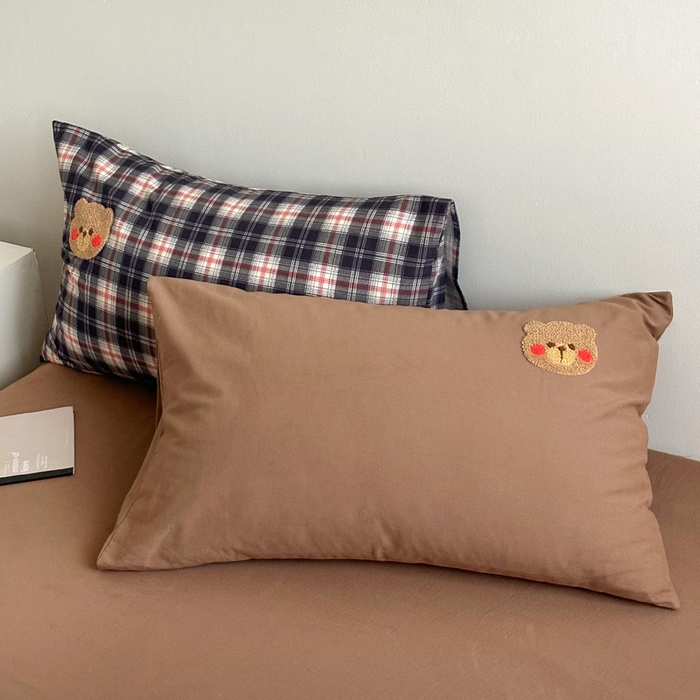 91家纺网 家纺一手货源 找家纺 如意朵 2025新款全棉纯棉磨毛绣花四件套-风格一 摘星熊