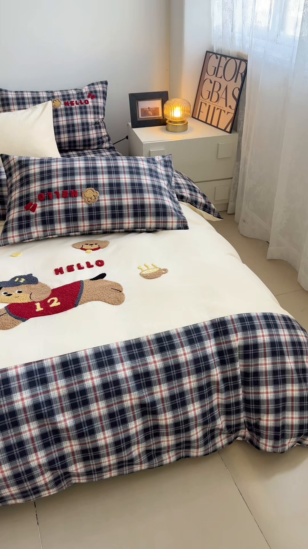 91家纺网 家纺一手货源 找家纺 （总）如意朵 2025新款全棉纯棉磨毛绣花四件套-风格一