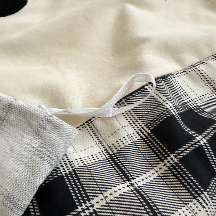 91家纺网 家纺一手货源 找家纺 如意朵 2025新款全棉纯棉磨毛绣花四件套-风格一 苹果熊猫