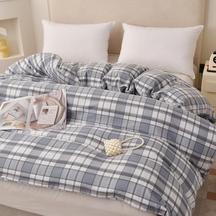 91家纺网 家纺一手货源 找家纺 小叮当家纺仓储工厂店 2025新款水洗棉印花被套单品被套单件被套 大蓝格