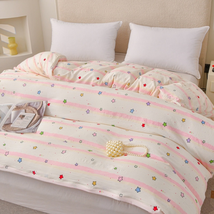 91家纺网 家纺一手货源 找家纺 小叮当家纺仓储工厂店 2025新款水洗棉印花被套单品被套单件被套 满天星