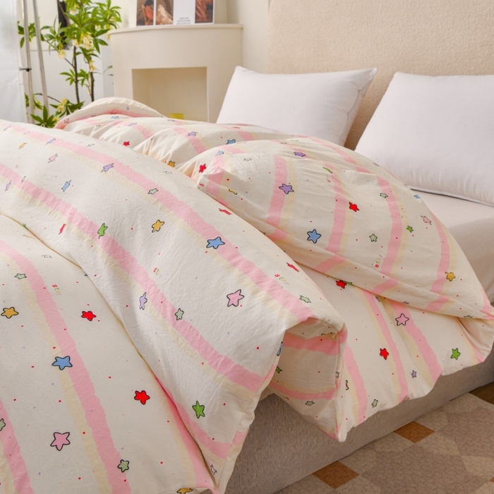 小叮当家纺仓储工厂店 2025新款水洗棉印花被套单品被套单件被套 满天星