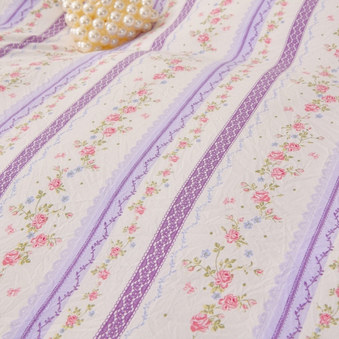 91家纺网 家纺一手货源 找家纺 小叮当家纺仓储工厂店 2025新款水洗棉印花被套单品被套单件被套 紫晴