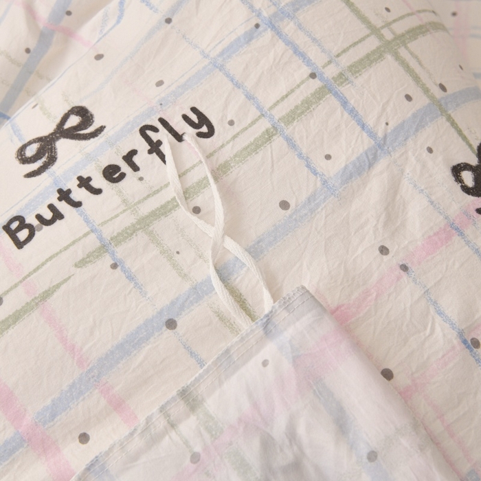 91家纺网 家纺一手货源 找家纺 小叮当家纺仓储工厂店 2025新款水洗棉印花被套单品被套单件被套 蝴蝶结