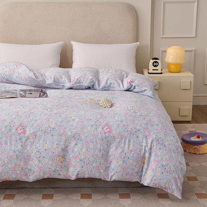 91家纺网 家纺一手货源 找家纺 小叮当家纺仓储工厂店 2025新款水洗棉印花被套单品被套单件被套 繁花