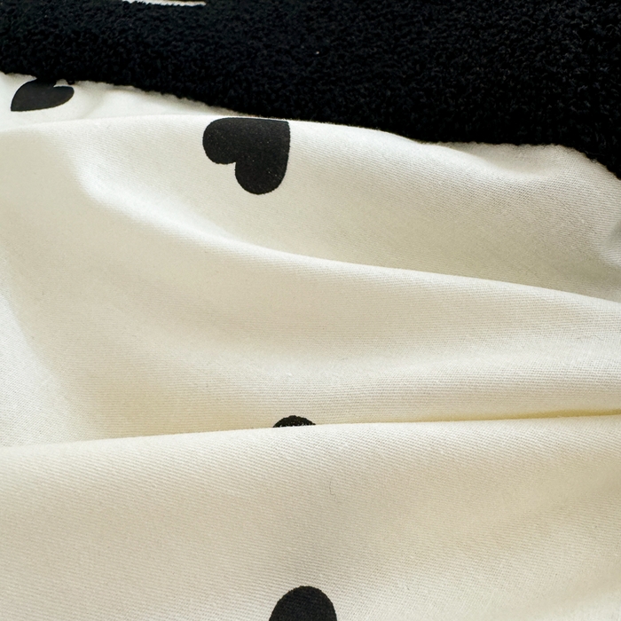 91家纺网 家纺一手货源 找家纺 如意朵 2025新款全棉纯棉小清新印花加绣花四件套 嗨皮猫