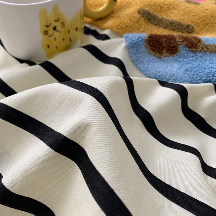 91家纺网 家纺一手货源 找家纺 如意朵 2025新款全棉纯棉小清新印花加绣花四件套 咖啡逗