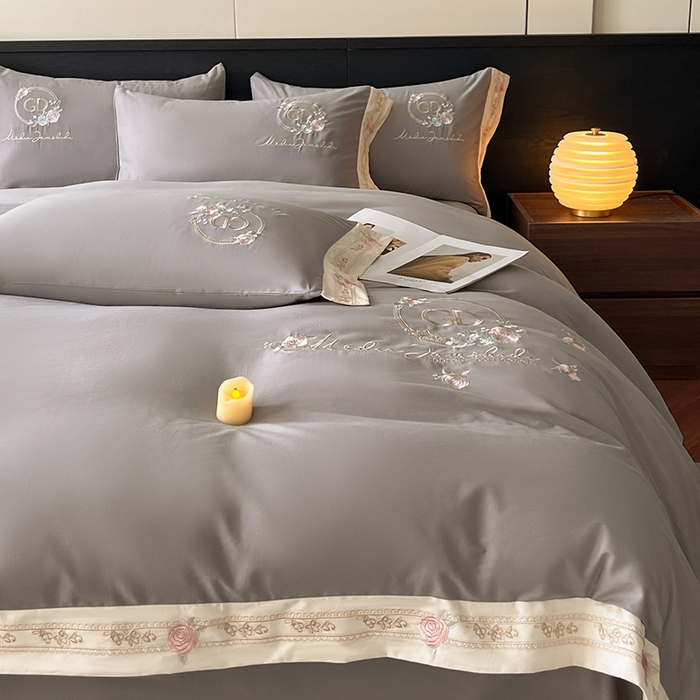 91家纺网 家纺一手货源 找家纺 （总）小叮当家纺仓储工厂店 2025新款(买家秀不断货)亲肤A类全棉纯棉长绒棉全棉纯棉磨毛四件套-斯嘉丽系列