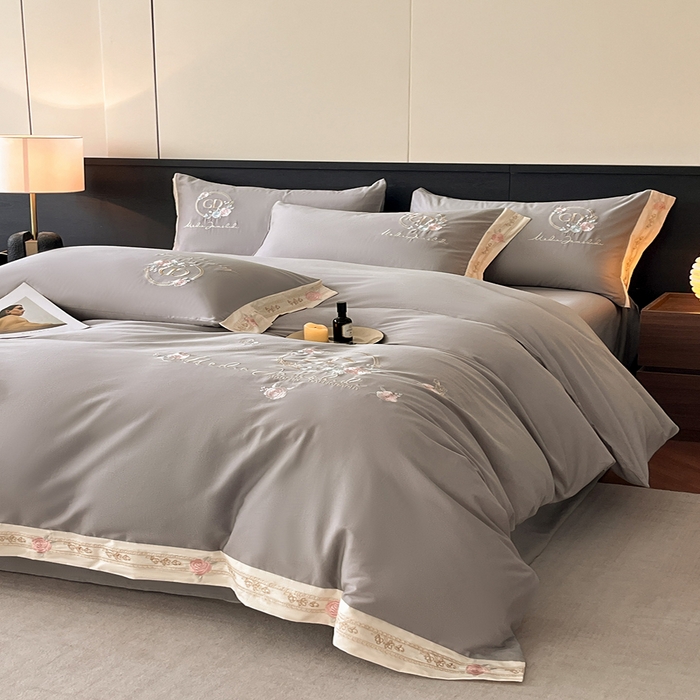 91家纺网 家纺一手货源 找家纺 （总）小叮当家纺仓储工厂店 2025新款(买家秀不断货)亲肤A类全棉纯棉长绒棉全棉纯棉磨毛四件套-斯嘉丽系列