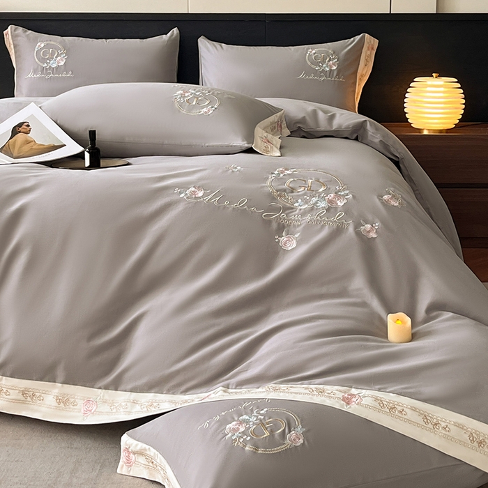 91家纺网 家纺一手货源 找家纺 （总）小叮当家纺仓储工厂店 2025新款(买家秀不断货)亲肤A类全棉纯棉长绒棉全棉纯棉磨毛四件套-斯嘉丽系列