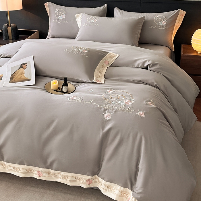 91家纺网 家纺一手货源 找家纺 （总）小叮当家纺仓储工厂店 2025新款(买家秀不断货)亲肤A类全棉纯棉长绒棉全棉纯棉磨毛四件套-斯嘉丽系列