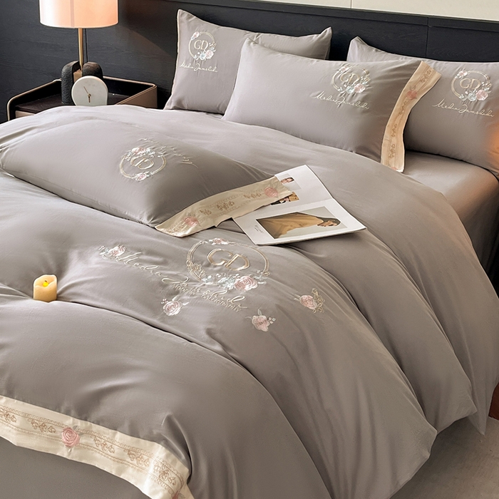 91家纺网 家纺一手货源 找家纺 （总）小叮当家纺仓储工厂店 2025新款(买家秀不断货)亲肤A类全棉纯棉长绒棉全棉纯棉磨毛四件套-斯嘉丽系列