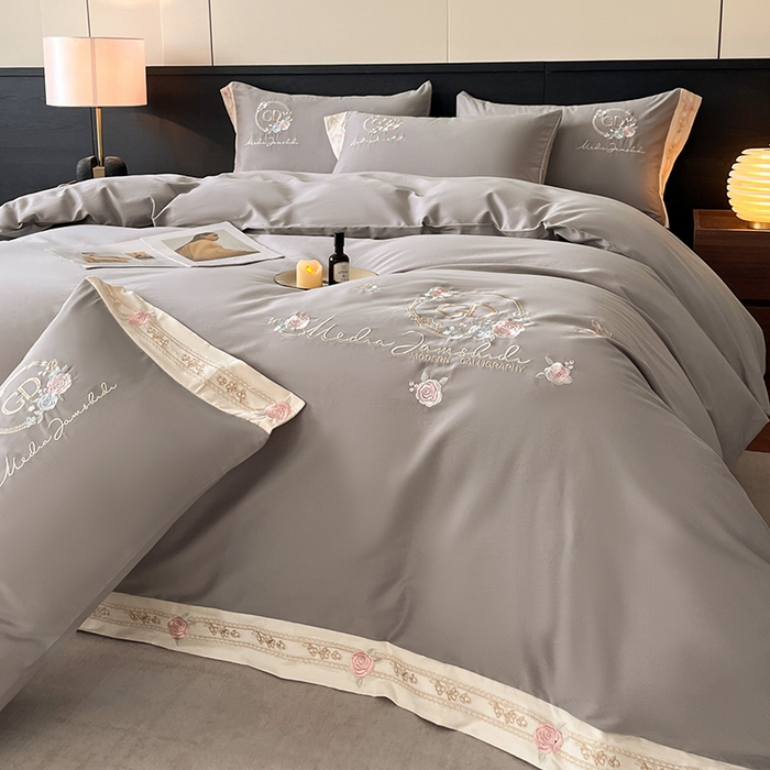 91家纺网 家纺一手货源 找家纺 （总）小叮当家纺仓储工厂店 2025新款(买家秀不断货)亲肤A类全棉纯棉长绒棉全棉纯棉磨毛四件套-斯嘉丽系列