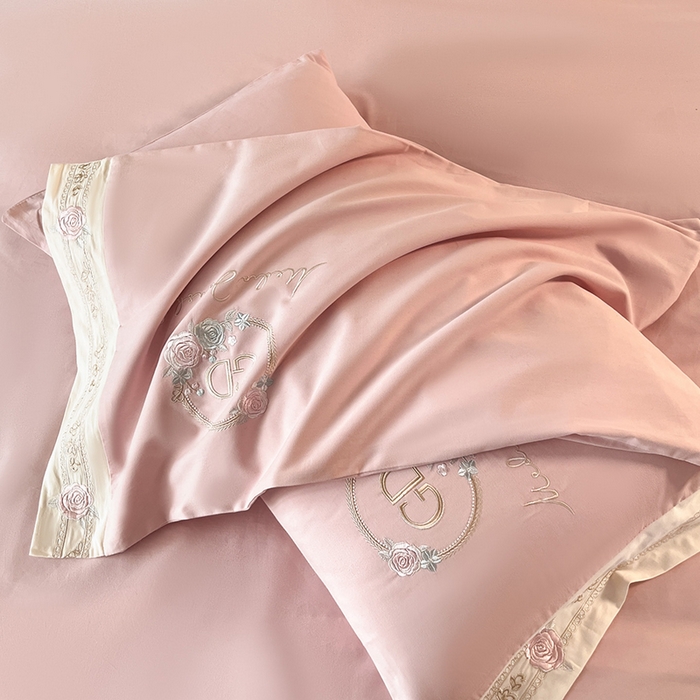 91家纺网 家纺一手货源 找家纺 小叮当家纺仓储工厂店 2025新款(买家秀不断货)亲肤A类全棉纯棉长绒棉全棉纯棉磨毛四件套-斯嘉丽系列 斯嘉丽-轻奢粉