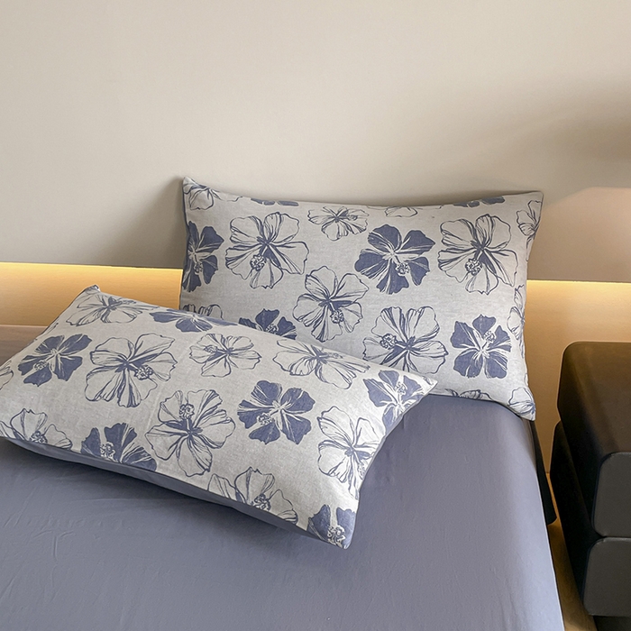 91家纺网 家纺一手货源 找家纺 （总）小叮当家纺仓储工厂店 2025新款(买家秀 不断货)A类亲肤全棉纯棉色织大提花磨毛四件套床单床笠-花漾