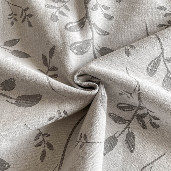 91家纺网 家纺一手货源 找家纺 小叮当家纺仓储工厂店 2025新款(买家秀 不断货)A类亲肤全棉纯棉色织大提花磨毛四件套床单床笠-花漾 浪漫满屋-灰