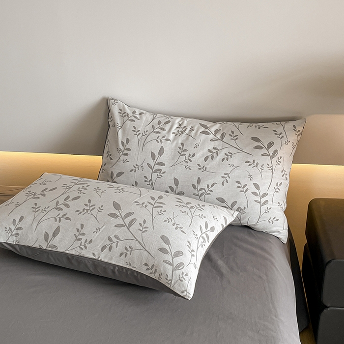 91家纺网 家纺一手货源 找家纺 小叮当家纺仓储工厂店 2025新款(买家秀 不断货)A类亲肤全棉纯棉色织大提花磨毛四件套床单床笠-花漾 浪漫满屋-灰