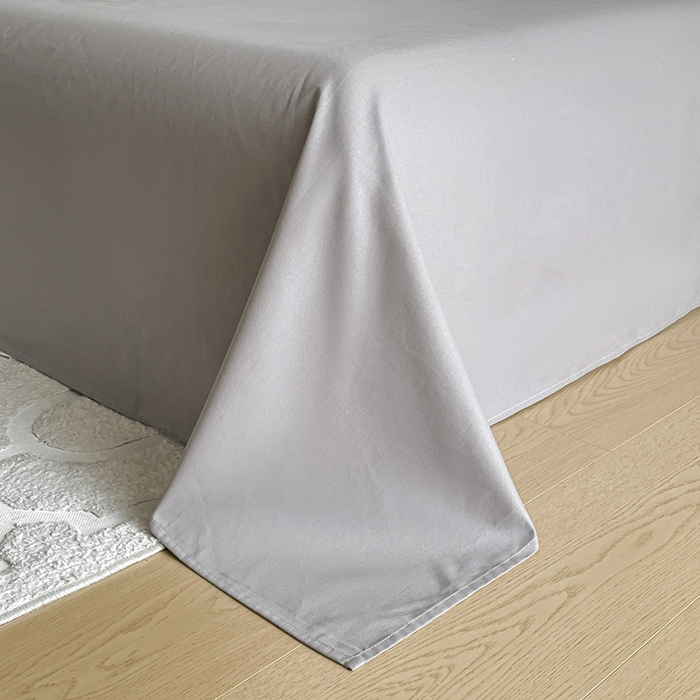 91家纺网 家纺一手货源 找家纺 小叮当家纺仓储工厂店 2025新款(买家秀 不断货)A类亲肤全棉纯棉色织大提花磨毛四件套床单床笠-花漾 山花烂漫-灰