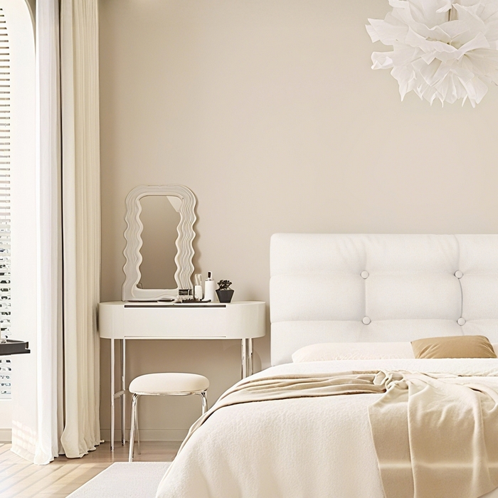 91家纺网 家纺一手货源 找家纺 沐沐家纺 2026新款小羊绒床头靠背（有床头款) 白色