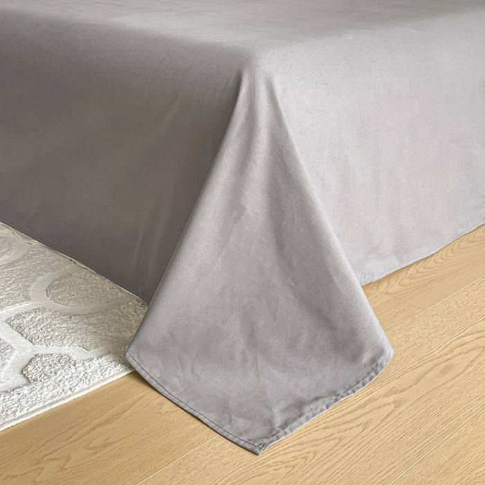 91家纺网 家纺一手货源 找家纺 小叮当家纺仓储工厂店 2025新款(买家秀 不断货)A类亲肤全棉纯棉色织大提花磨毛四件套床单床笠-花漾 花间入梦-灰