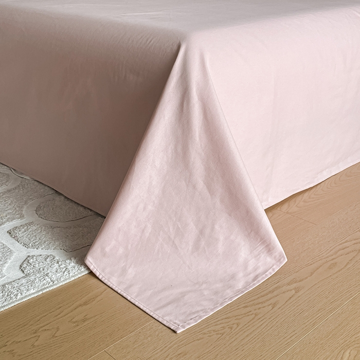 91家纺网 家纺一手货源 找家纺 小叮当家纺仓储工厂店 2025新款(买家秀 不断货)A类亲肤全棉纯棉色织大提花磨毛四件套床单床笠-花漾 山花烂漫-粉