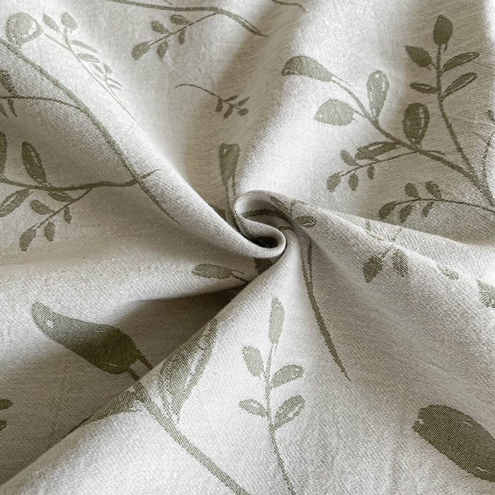 91家纺网 家纺一手货源 找家纺 小叮当家纺仓储工厂店 2025新款(买家秀 不断货)A类亲肤全棉纯棉色织大提花磨毛四件套床单床笠-花漾 浪漫满屋-绿