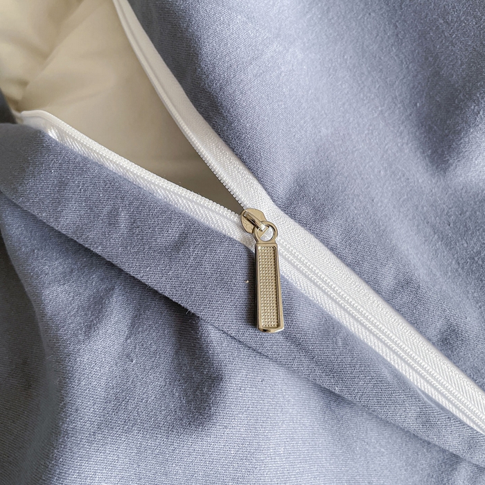 91家纺网 家纺一手货源 找家纺 小叮当家纺仓储工厂店 2025新款(买家秀 不断货)A类亲肤全棉纯棉色织大提花磨毛四件套床单床笠-花漾 繁花寄语-蓝