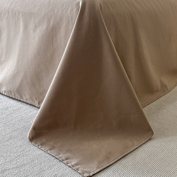 91家纺网 家纺一手货源 找家纺 小叮当家纺仓储工厂店 2025新款(买家秀 不断货)亲肤A类母婴级全棉纯棉三层纱色织提花磨毛四件套素影 素影-静谧-咖