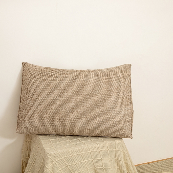 91家纺网 家纺一手货源 找家纺 沐沐家纺 2026新款十字绒三角靠背 琉璃咖