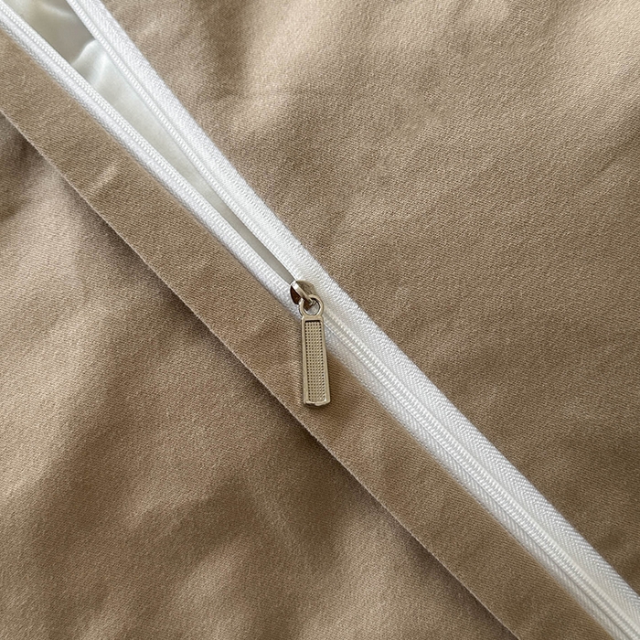 91家纺网 家纺一手货源 找家纺 小叮当家纺仓储工厂店 2025新款(买家秀 不断货)亲肤A类母婴级全棉纯棉三层纱色织提花磨毛四件套素影 素影-烟花-咖