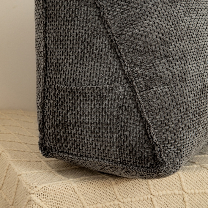 91家纺网 家纺一手货源 找家纺 沐沐家纺 2026新款十字绒三角靠背 碳黑黑