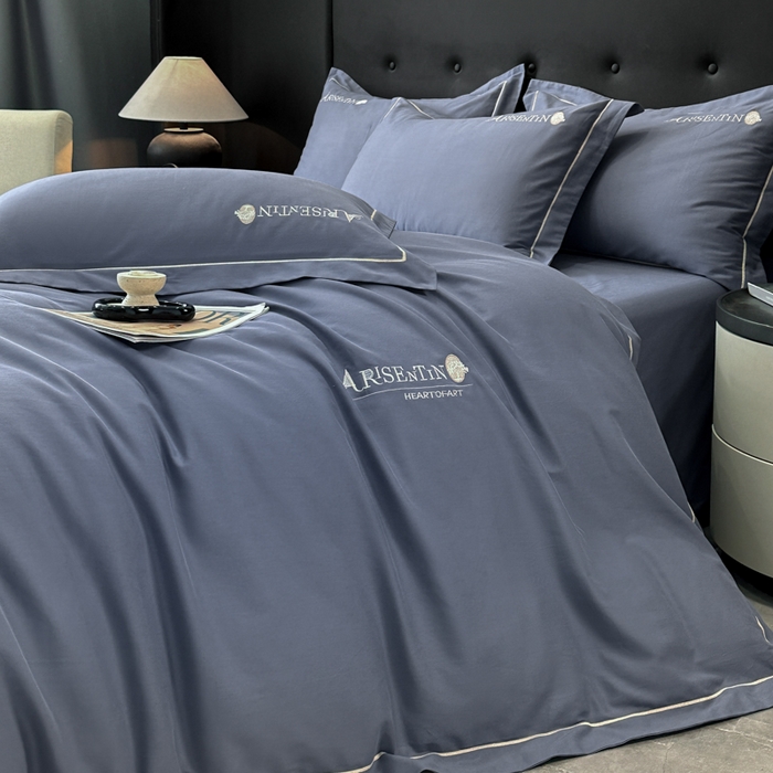 91家纺网 家纺一手货源 找家纺 （总）小叮当家纺仓储工厂店 2025新款(买家秀 不断货)A类全棉长绒棉纯棉加厚刺绣磨毛四件套-邂逅