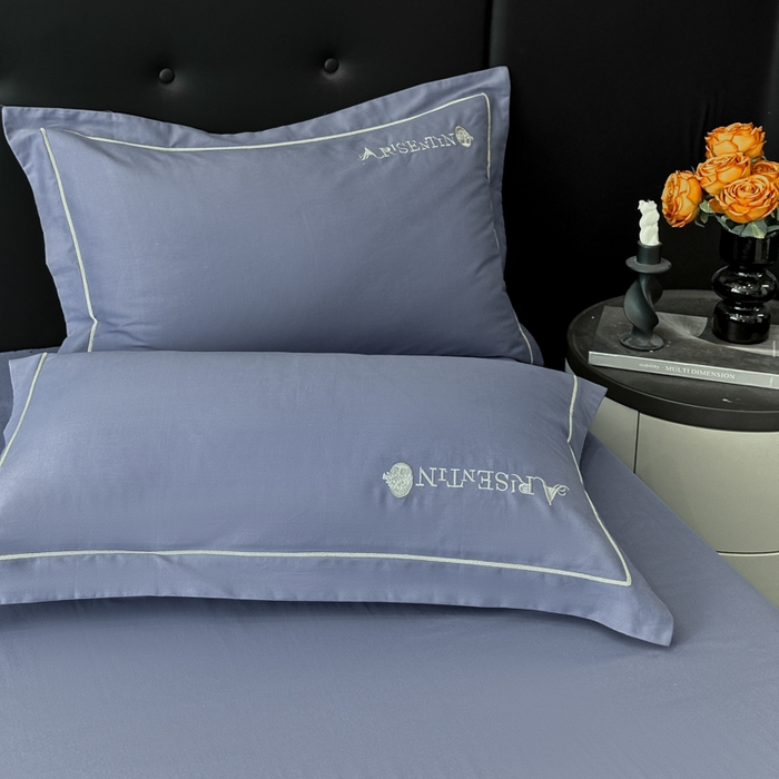 91家纺网 家纺一手货源 找家纺 小叮当家纺仓储工厂店 2025新款(买家秀 不断货)A类全棉长绒棉纯棉加厚刺绣磨毛四件套-邂逅 邂逅-巴黎蓝