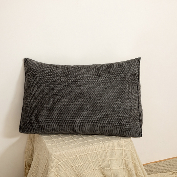 91家纺网 家纺一手货源 找家纺 沐沐家纺 2026新款十字绒三角靠背 碳黑黑