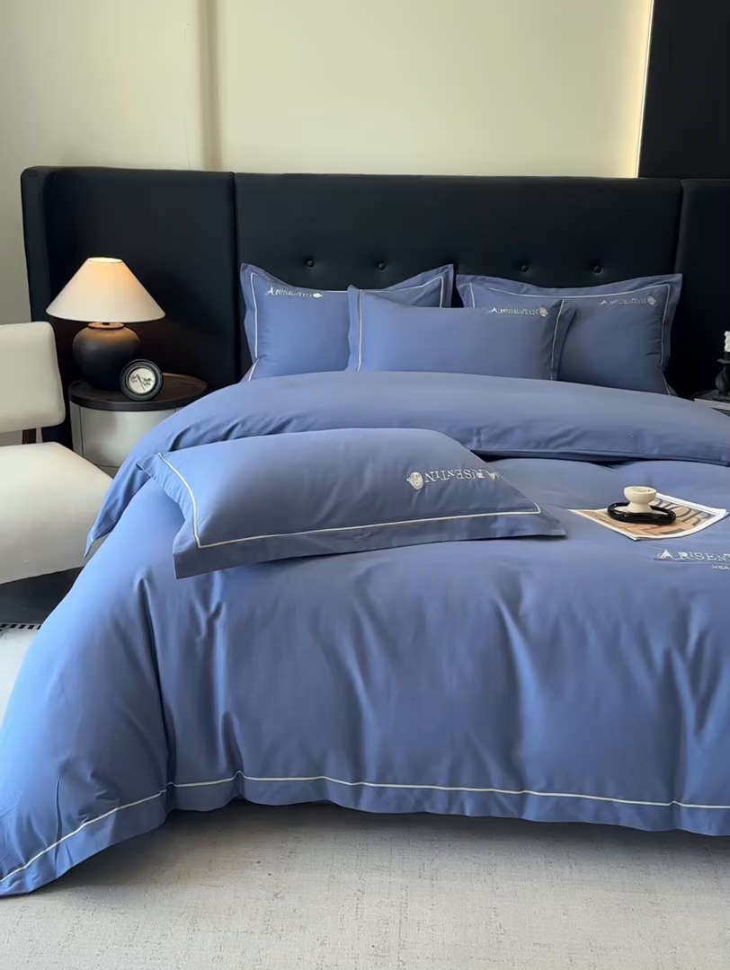 91家纺网 家纺一手货源 找家纺 （总）小叮当家纺仓储工厂店 2025新款(买家秀 不断货)A类全棉长绒棉纯棉加厚刺绣磨毛四件套-邂逅