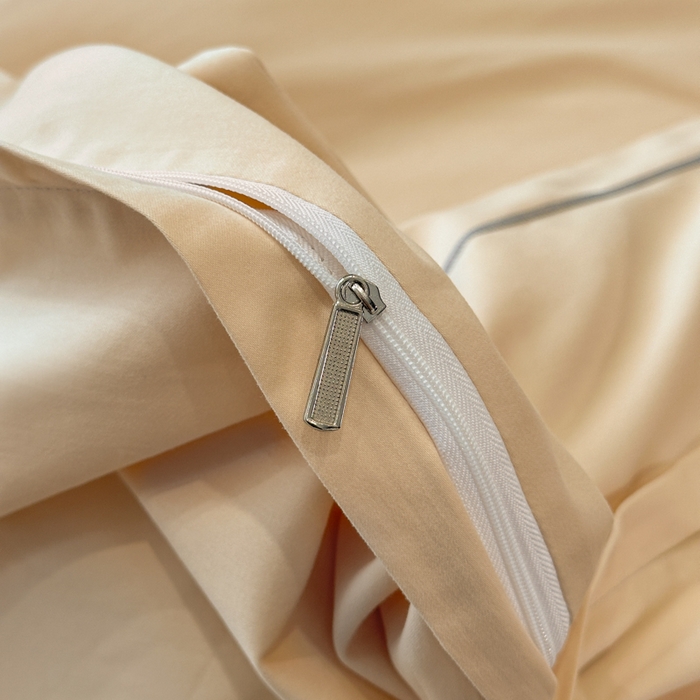 91家纺网 家纺一手货源 找家纺 小叮当家纺仓储工厂店 2025新款(买家秀 不断货)A类全棉长绒棉纯棉加厚刺绣磨毛四件套-邂逅 邂逅-琥珀金