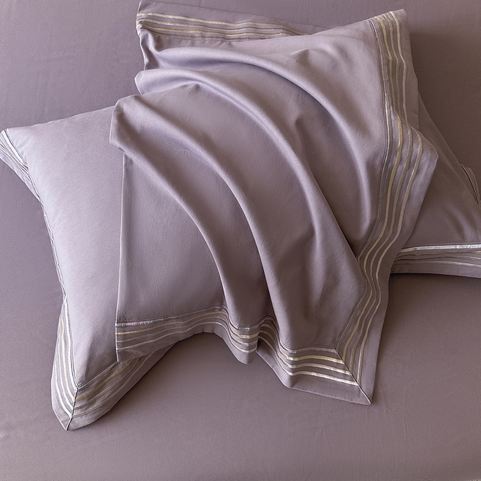 91家纺网 家纺一手货源 找家纺 小叮当家纺仓储工厂店 2025新款A类(买家秀 不断货)全棉纯棉长绒棉纯棉加厚刺绣磨毛四件套-千浔系列 千浔-罗兰紫