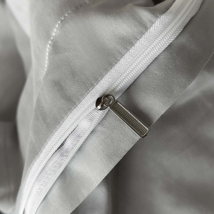 91家纺网 家纺一手货源 找家纺 小叮当家纺仓储工厂店 2025新款A类(买家秀 不断货)全棉纯棉长绒棉纯棉加厚刺绣磨毛四件套-千浔系列 千浔-天空灰