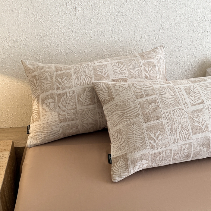 91家纺网 家纺一手货源 找家纺 小叮当家纺仓储工厂店 2025新款秋冬(买家秀 不断货)A类亲肤全棉纯棉色织水洗三层纱提花纯棉四件套 棕榈韵致-咖