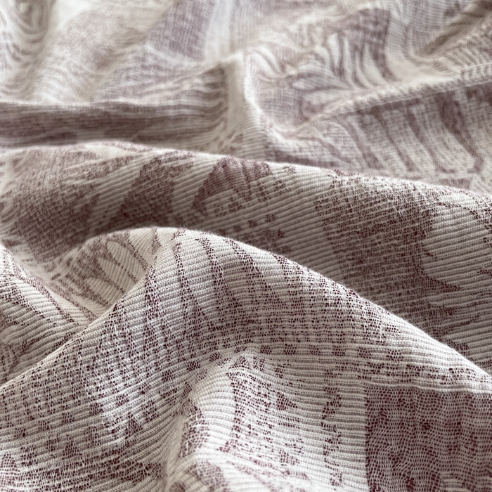 91家纺网 家纺一手货源 找家纺 小叮当家纺仓储工厂店 2025新款秋冬(买家秀 不断货)A类亲肤全棉纯棉色织水洗三层纱提花纯棉四件套 棕榈韵致-棕